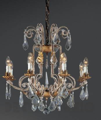 Светильник  потолочный подвесной Arlati Beaded Chandeliers - 3337-8CC GP