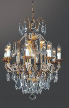 Светильник  потолочный подвесной Arlati Beaded Chandeliers - 3356-8+1CC GP