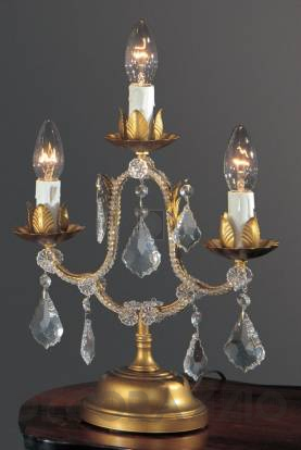 Светильник  настольный (Настольная лампа) Arlati Beaded Table and Floor Lamps - 3343-3CC GP