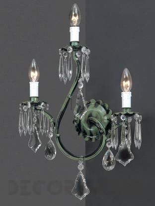 Светильник  настенный накладной Arlati Iron Wall-Lamps - 3127-3CC GP