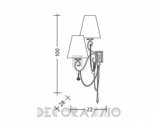 Светильник  настенный накладной (Бра) Baga Patrizia Garganti 2057 - 2057