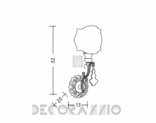 Светильник  настенный накладной (Бра) Baga Patrizia Garganti 2212 - 2212