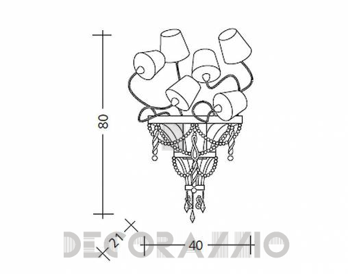 Светильник  настенный накладной (Бра) Baga Patrizia Garganti 2444 - 2444