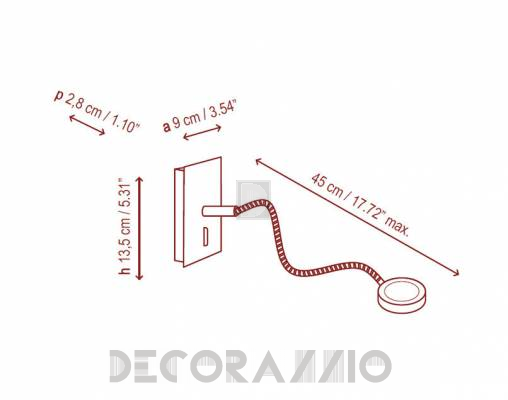 Светильник  настенный накладной (Бра) Bover FLEXO LEXA FL20506 - FLEXO LEXA FL20506