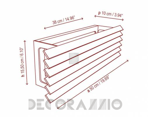 Светильник  настенный накладной (Бра) Bover LINEANA-H 1121203H - LINEANA-H 1121203H