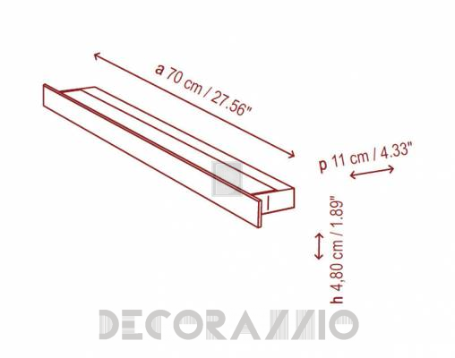 Светильник  настенный накладной (Бра) Bover PLANA T5 - PLANA T5