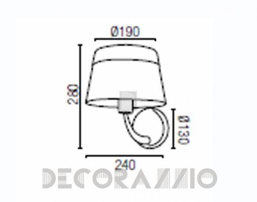 Светильник  настенный накладной (Бра) Faro 66190 - 66190