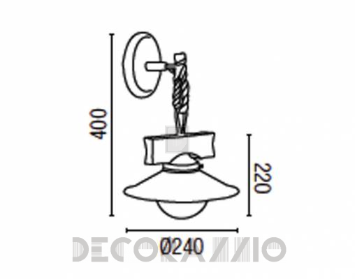 Светильник  настенный накладной (Бра) Faro 68138 - 68138