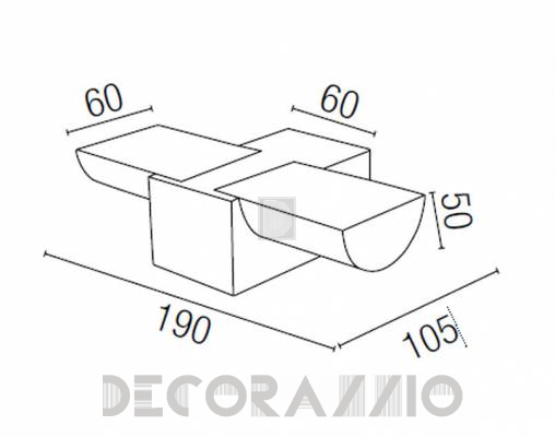 Светильник  настенный накладной (Бра) Faro 63185 - 63185