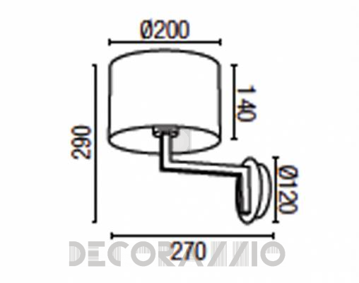 Светильник  настенный накладной (Бра) Faro 68515 - 68515