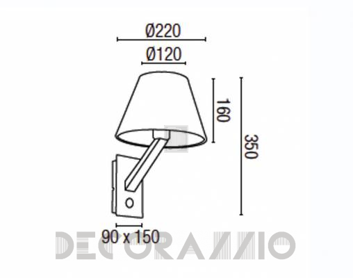 Светильник  настенный накладной (Бра) Faro 68505 - 68505