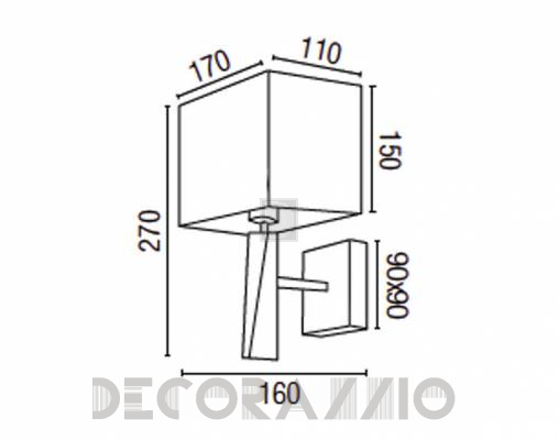 Светильник  настенный накладной (Бра) Faro 63142 - 63142