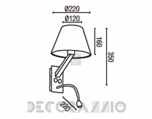 Светильник  настенный накладной (Бра) Faro 68506 - 68506