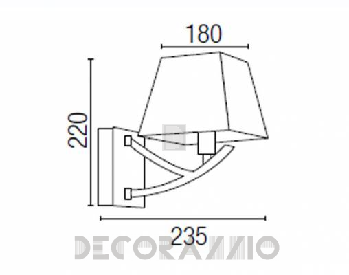 Светильник  настенный накладной (Бра) Faro 67005 - 67005