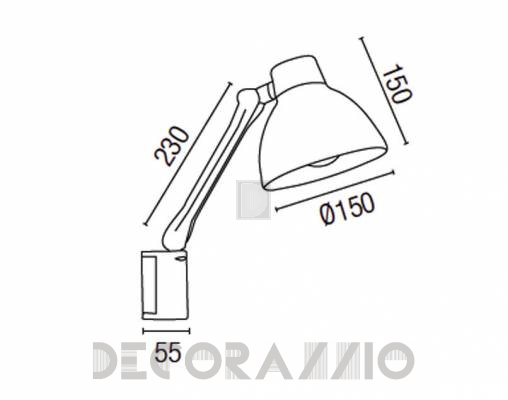 Светильник  настенный накладной (Бра) Faro 51183 - 51183