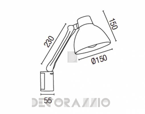 Светильник  настенный накладной (Бра) Faro 51180 - 51180