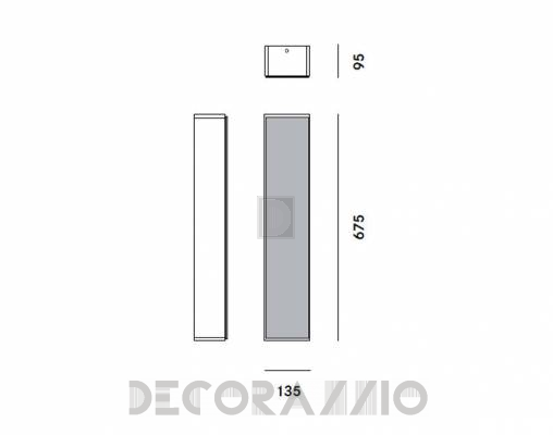 Светильник  настенный накладной (Бра) Prandina ARGENTUM ECO W9 - ARGENTUM ECO W9