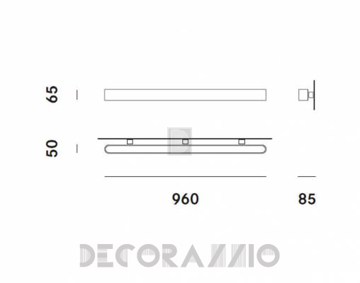 Светильник  настенный накладной (Бра) Prandina TECA ECO W3 - TECA ECO W3