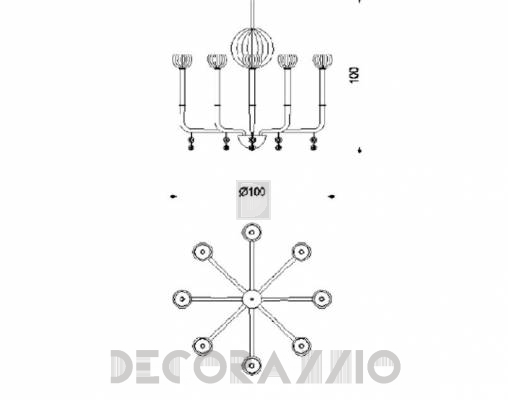 Светильник  потолочный подвесной (Люстра) Cornelio Cappellini SATELLITE.1100 - SATELLITE.1100