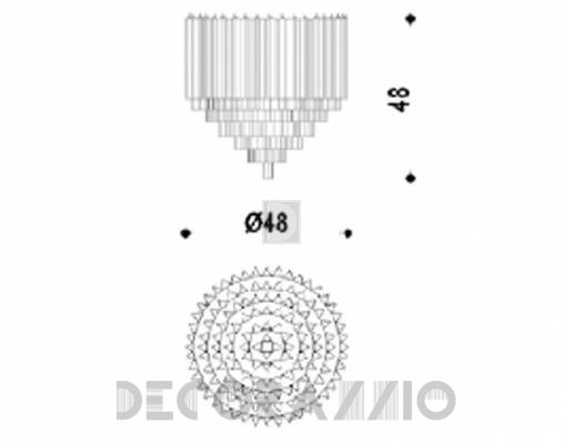 Светильник  потолочный подвесной (Люстра) Cornelio Cappellini TRIEDRO.1100 - TRIEDRO.1100