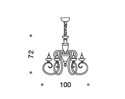 Светильник  потолочный подвесной (Люстра) Idl 449 6 - 449 6