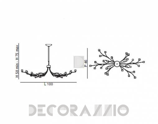 Светильник  потолочный подвесной (Люстра) Idl 371 6SL - 371 6SL