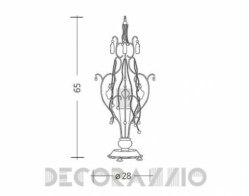 Светильник  настольный (Настольная лампа) Baga Patrizia Garganti 2100 - 2100