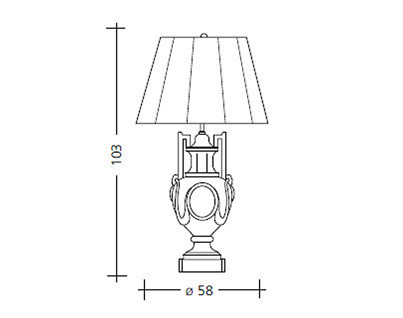 Светильник  настольный (Настольная лампа) Baga Patrizia Garganti CM. 405 - CM. 405