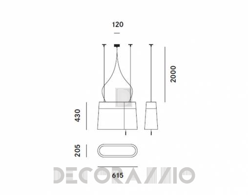 Светильник  потолочный подвесной Prandina LOFT S5 - LOFT S5