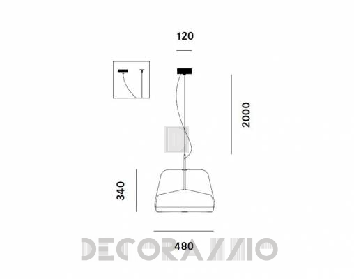 Светильник  потолочный подвесной Prandina LA BELLE ECO S5 - LA BELLE ECO S5