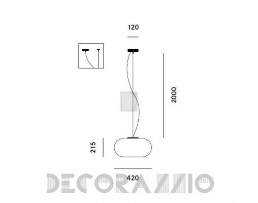 Светильник  потолочный подвесной Prandina OVER S5 - OVER S5