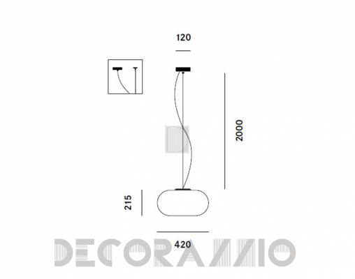 Светильник  потолочный подвесной Prandina OVER S5 - OVER S5