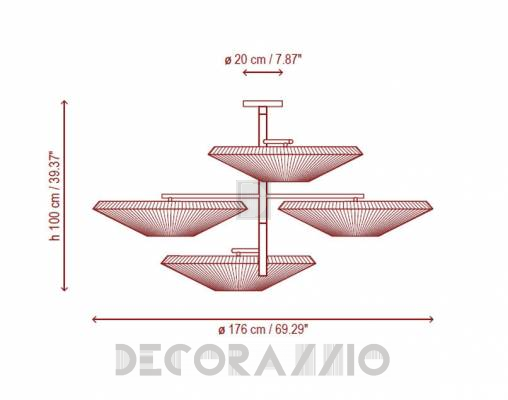 Светильник  потолочный накладной Bover SIAM 4 luces - SIAM 4 luces