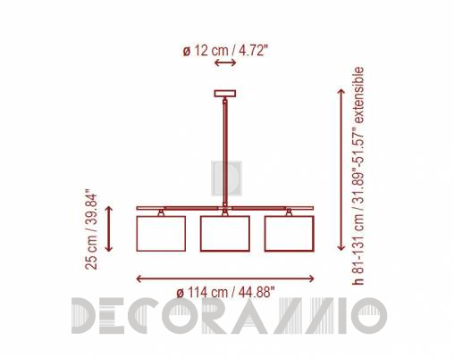 Светильник  потолочный подвесной Bover DANONA 3 LUCES - DANONA 3 LUCES