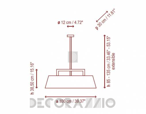 Светильник  потолочный подвесной Bover TAU 1 LUZ SUSPENSIÓN - TAU 1 LUZ SUSPENSIÓN