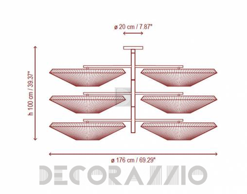 Светильник  потолочный накладной Bover SIAM 6 luces - SIAM 6 luces