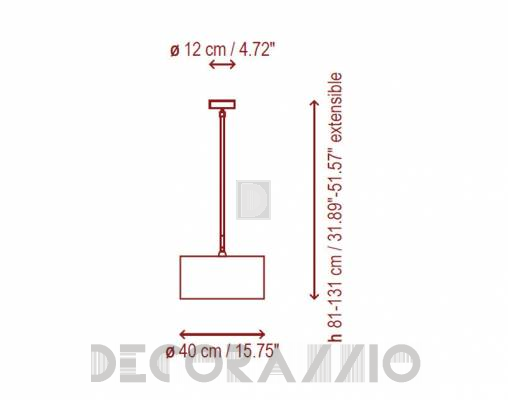 Светильник  потолочный подвесной Bover DANONA 1 LUZ - DANONA 1 LUZ