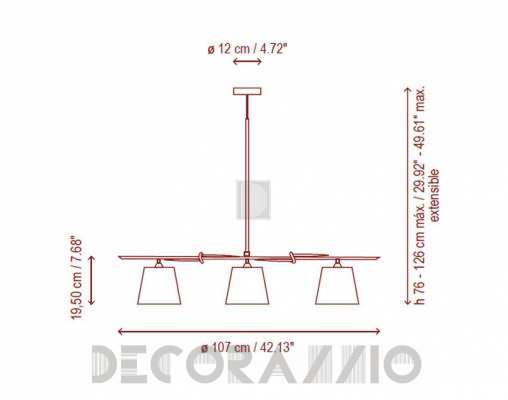 Светильник  потолочный подвесной Bover TOUS 3 LUCES - TOUS 3 LUCES