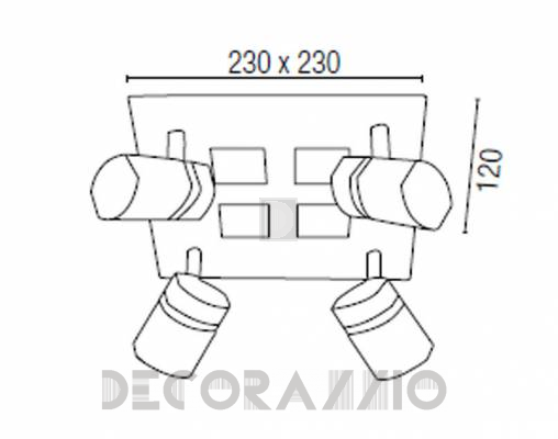 Светильник  потолочный врезной Faro 40909 - 40909