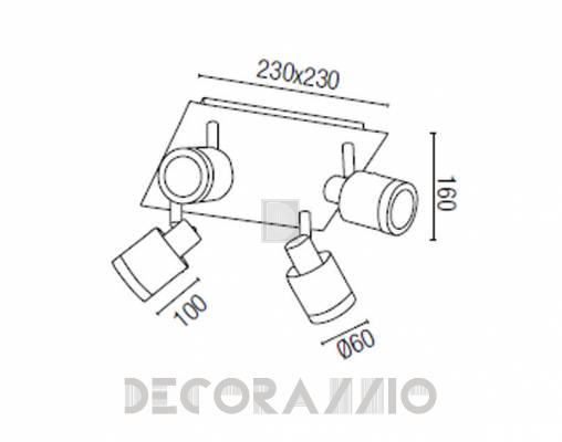 Светильник  потолочный врезной Faro 41007 - 41007