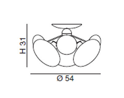 Светильник  потолочный накладной Idl 366-6PF - 366-6PF