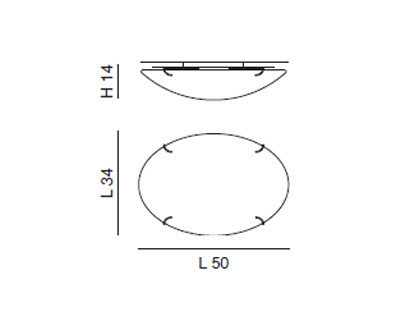 Светильник  потолочный накладной Idl 250-50PF - 250-50PF