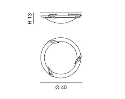 Светильник  потолочный накладной Idl 264-40PF CRYSTAL - 264-40PF CRYSTAL