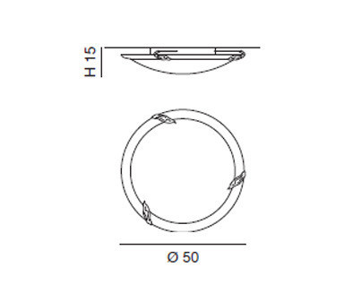 Светильник  потолочный накладной Idl 264-50PF - 264-50PF