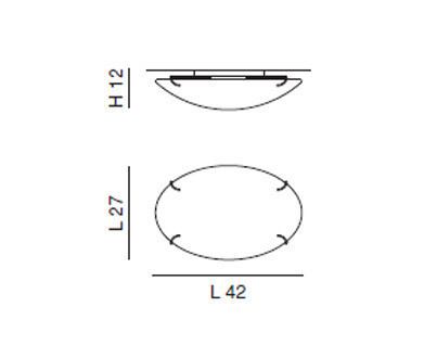 Светильник  потолочный накладной Idl 250-40PF - 250-40PF