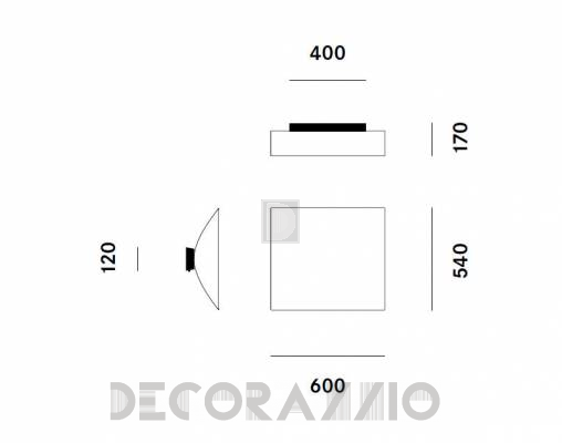 Светильник  потолочный накладной Prandina LIGHT VOLUME ECO 22C - LIGHT VOLUME ECO 22C