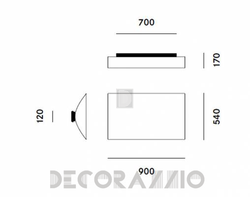 Светильник  потолочный накладной Prandina LIGHT VOLUME ECO 23C - LIGHT VOLUME ECO 23C