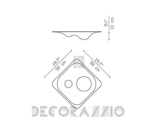 Светильник  потолочный/настенный накладной Vertigo Bird V01001 5201 - V01001 5201