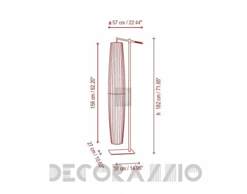 Светильник  напольный (Торшер) Bover MAXI 02 PIE - MAXI 02 PIE