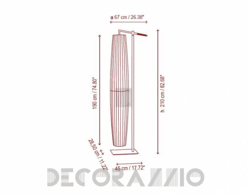 Светильник  напольный (Торшер) Bover MAXI 02 - MAXI 02